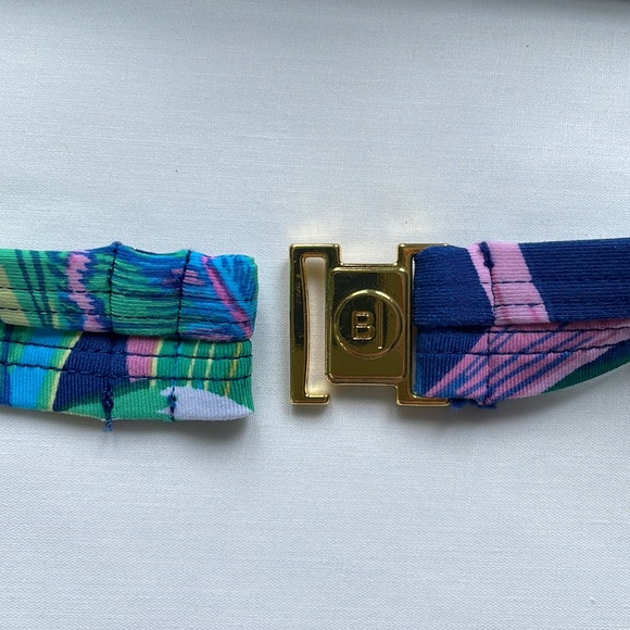 Bleu Rod Beattie Push-up Front Twist Tropical Bikini Swim Top Size 6 Navy - Picture 11 of 11